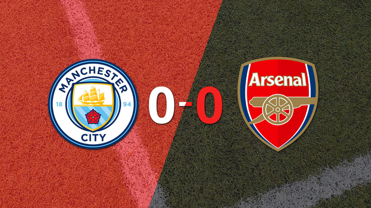 Manchester City y Arsenal no se sacaron ventaja y terminaron sin goles