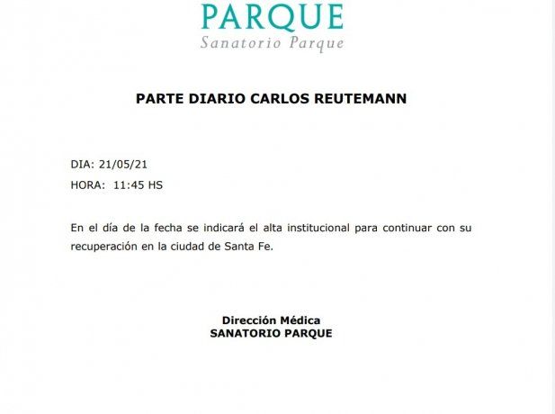 Parte médico del Sanatorio Parque publicado este viernes a las 11:45.  
