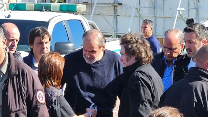 El Presidente monitoreó los operativos en la zona de la catástrofe.