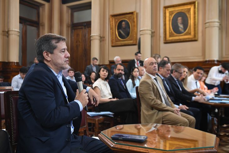 Mariano Recalde participó del debate en el Senado como único representante del peronismo. Mariano Recalde participó del debate en el Senado como único representante del peronismo.