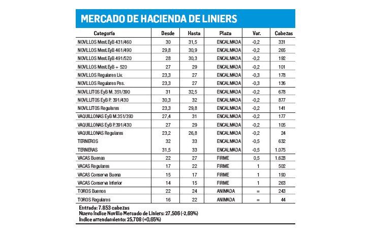 Bajas en casi todas las categorías
