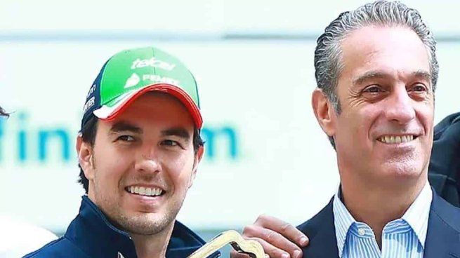 Checo Pérez junto a Carlos Slim Domit.