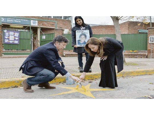 GESTO. María Eugenia Vidal y el intendente Gustavo Posse compartieron ayer una jornada de educación vial en el partido de San Isidro.