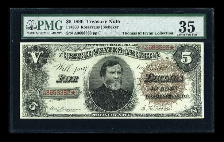 Obverse of the 1890 $5 bill worth 280 thousand. Obverse of the 1890 $5 bill worth 280 thousand.