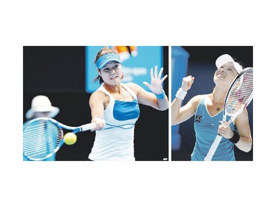 Las chinas Na Li y Jie Zheng tenían un duro desafío anoche, cuando se enfrentaban a la estadounidense Serena Williams y a la belga Justine Henin, respectivamente, con el sueño de jugar la final de un Major por primera vez en sus carreras.