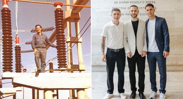 Ayer y hoy. Jorge Felipe Soto, fundador del proyecto, y una postal actual de la tercera generación, hoy integrada al día a día de la empresa. Ayer y hoy. Jorge Felipe Soto, fundador del proyecto, y una postal actual de la tercera generación, hoy integrada al día a día de la empresa.