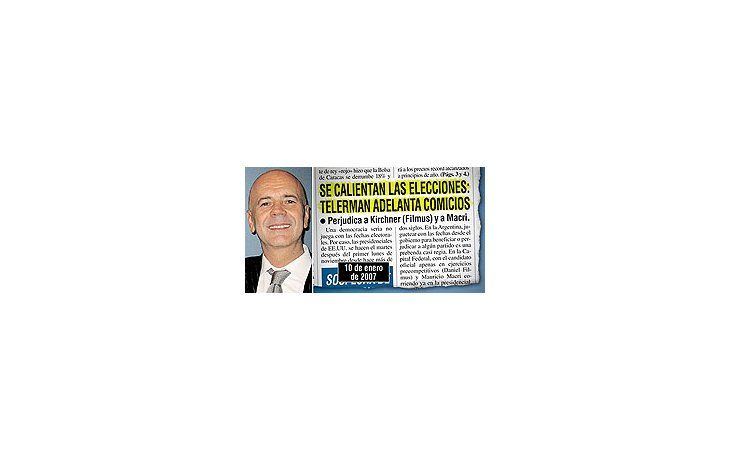 ámbito.com | Jorge Telerman (izquierda). Ambito Financiero anticipó ya el 10 de enero pasado que eljefe de Gobierno porteño adelantaría las elecciones locales (derecha).