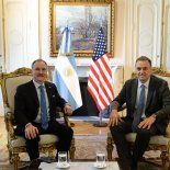 El jefe de Gabinete, Manuel Adorni, recibió en Casa Rosada al embajador de Esrados Unidos en Aargentina, Peter Lamelas. El jefe de Gabinete, Manuel Adorni, recibió en Casa Rosada al embajador de Esrados Unidos en Aargentina, Peter Lamelas.