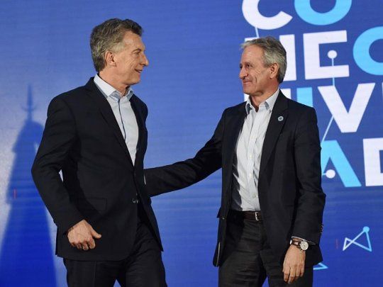 Mauricio Macri y el vicejefe de Gabinete, Andrés Ibarra.