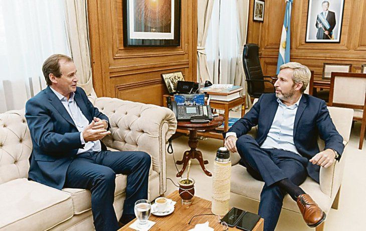 contacto. El entrerriano Gustavo Bordet, uno de los primeros en inaugurar la ronda de reuniones con la Casa Rosada. Fue recibido por el ministro Rogelio Frigerio.