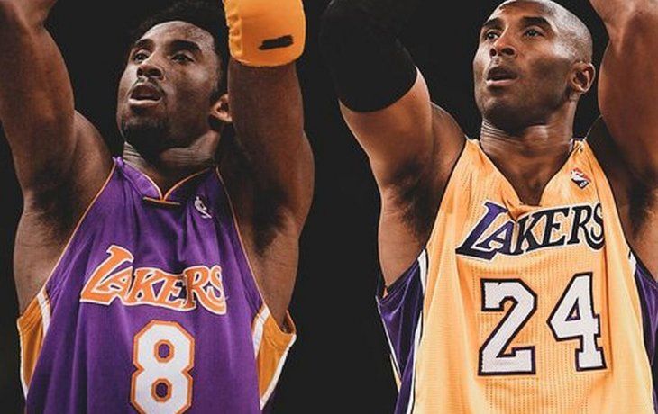El 8 y el 24, los dos números que vistió Kobe Bryant en sus 20 años de carrera.