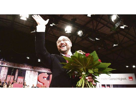 CONSAGRADO. Martin Schulz resucitó al SPD: le valió más de 12.000 nuevos afiliados y en los sondeos le pisa los talones a Angela Merkel.