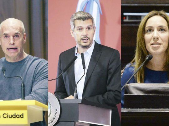 Horacio Rodríguez Larreta,&nbsp;Marcos Peña y María Eugenia Vidal.
