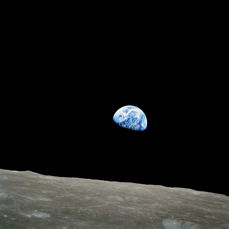 La imagen de la Tierra tomada desde el Apollo 8. 