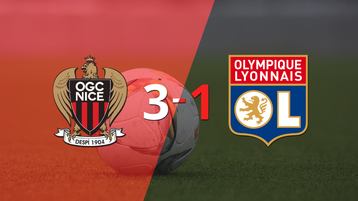 Without many complications, Nice thrashed Olympique Lyon 3-1