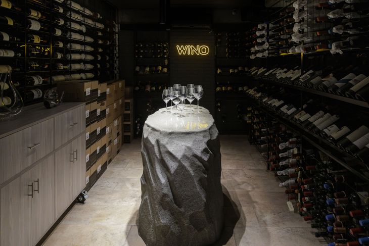 Bottle service at Wino Library Price. 