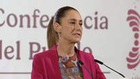 Claudia Sheinbaum habla en una nueva Mañanera del Pueblo.