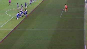 El gol anulado a Boca por el VAR.