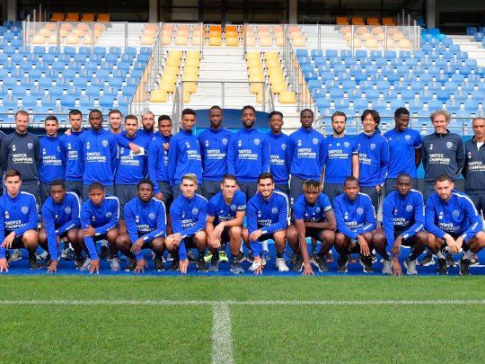 El plantel del Estac troyes, el equipo de la Ligue2 de Francia que acaba de ser adquirido por el&nbsp;City Football Group.&nbsp;