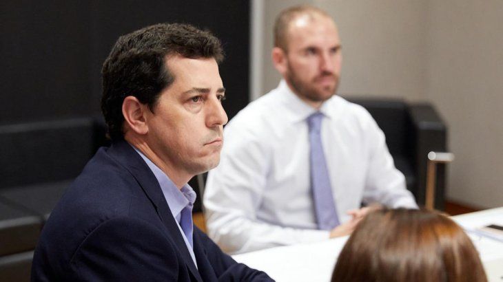 Los ministros de Economía, Martín Guzmán y del Interior Wado de Pedro.&nbsp;