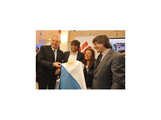 Amado Boudou y Diego Bossio en Merlo.
