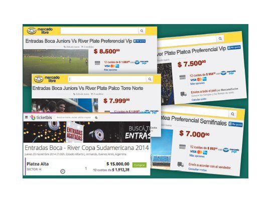 En reventa, piden hasta $ 15.000 por Boca-River