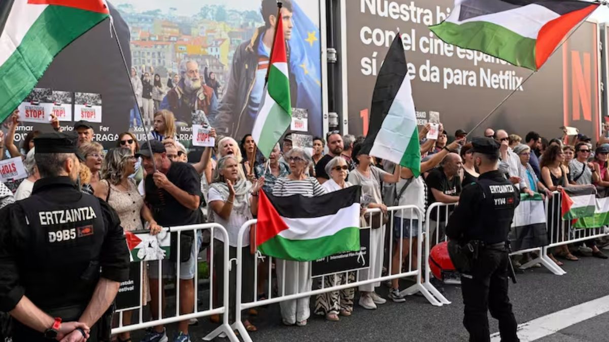 With the cinema on the side, support for Palestine occupies the center of the scene at the San Sebastián Festival