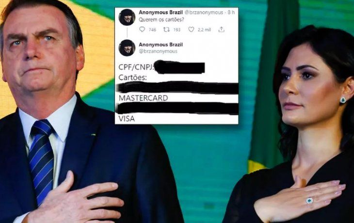 Jair y Michelle Bolsonaro, en la mira de Anonymous.