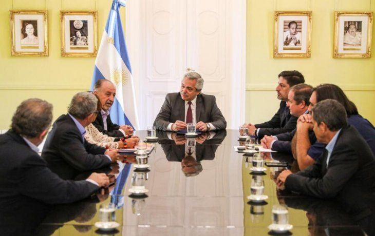 El presidente se reunió con organizaciones sindicales de Argentina y del exterior