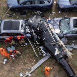 Los restos del accidente aéreo en Brasil Los restos del accidente aéreo en Brasil