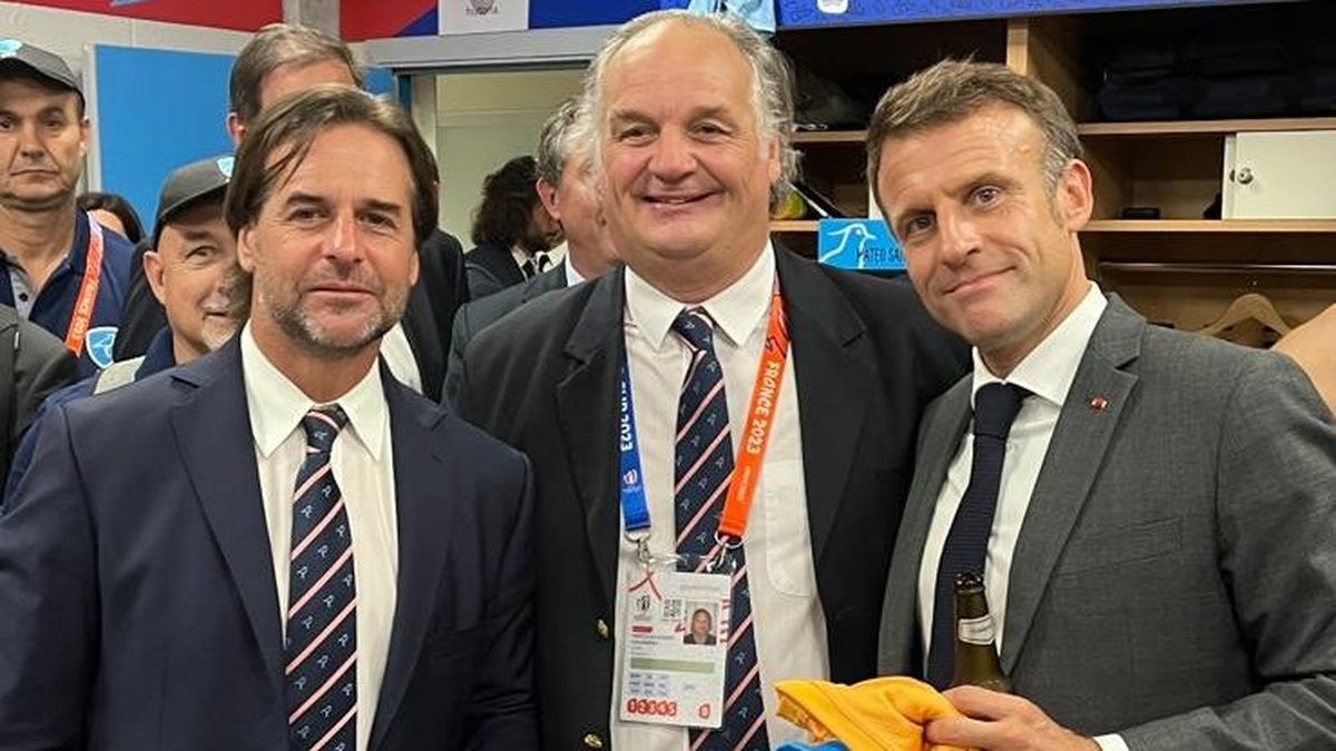 Lacalle Pou met with Macron and then they watched the match between France and Uruguay together