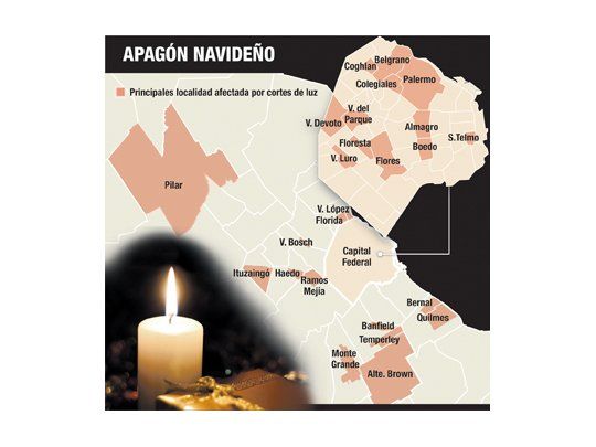 Amplio apagón dejó a miles de usuarios sin luz en las fiestas
