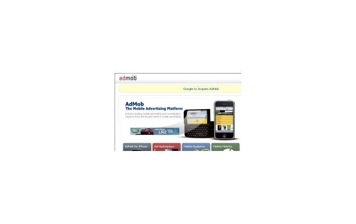 Google pagará u$s 750 millons por AdMob.