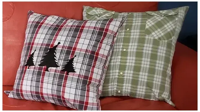 Cómo reciclar las camisas para hacer fundas de almohada.&nbsp;