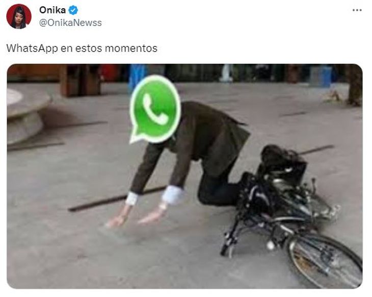 Meme tras la caída de Whatsapp. 