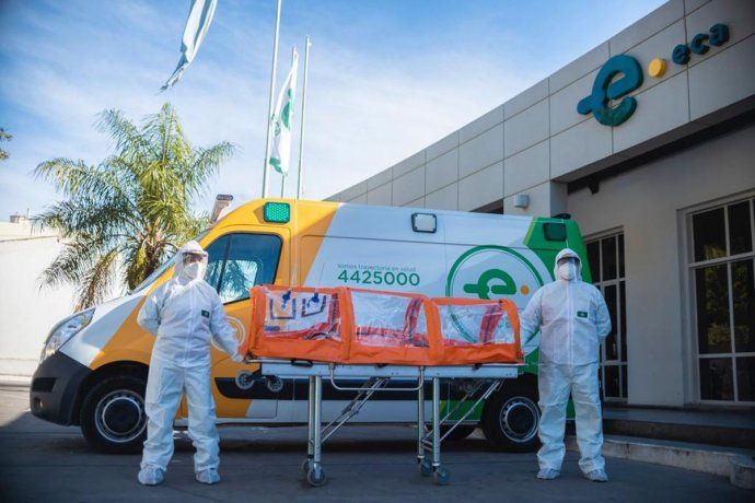 La cápsula apunta a brindar comodidad y a disminuir la contaminación en las ambulancias. 