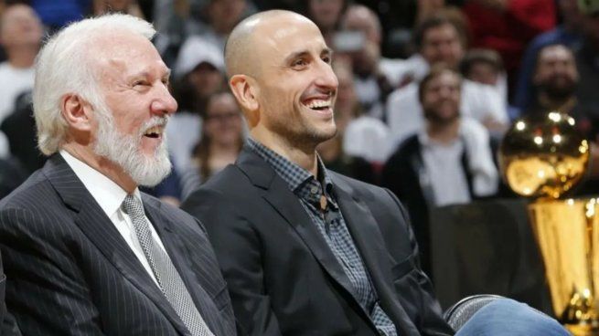 Emanuel Ginóbili junto a Gregg Popovich, dueños de una época histórica para los Spurs