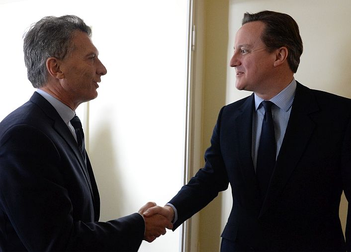 Mauricio Macri se reunió con el primer ministro británico, David Cameron.