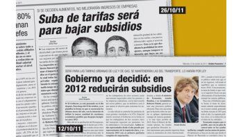 ámbito.com | Así se informa. En las ediciones del 12 y el 26 de octubre pasados, este diario anticipó la política que seguiría el Gobierno en materia de subsidios. Ayer la noticia se confirmó.