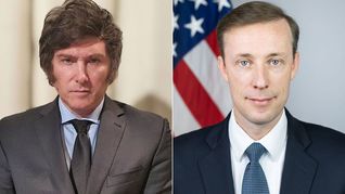 Javier Milei y Jake Sullivan.&nbsp;