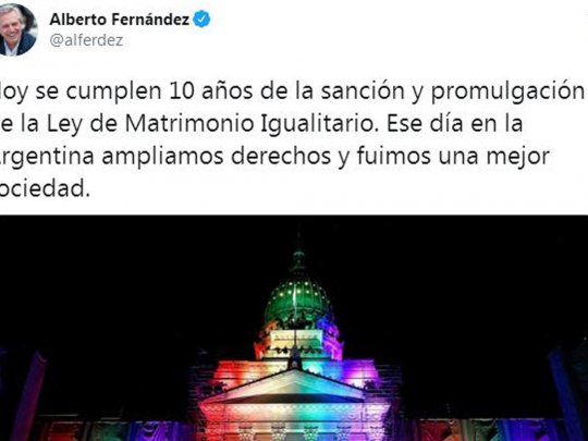 Alberto Fernandez Celebro Los 10 Anos De La Ley De Matrimonio Igualitario