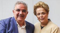 Raúl Jalil se reunió en China con Dilma Rousseff.