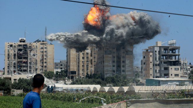 Varias viviendas fueron destruidas durante los bombardeos en la Franja de Gaza. 