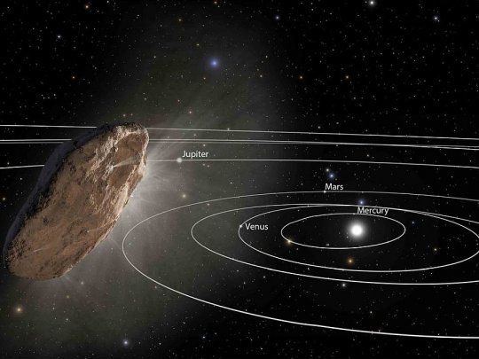 Oumuamua atravesó nuestro sistema solar en 2017.