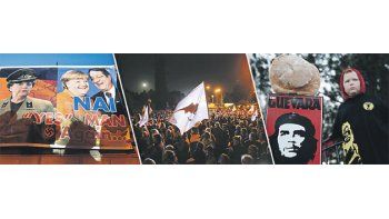 Continúan las masivas manifestaciones en las ciudades chipriotas contra el plan de salvataje acordado entre el Gobierno conservador de Anastasiades y la “troika” y el eurogrupo. Merkel,el centro de las críticas chipriotas.
