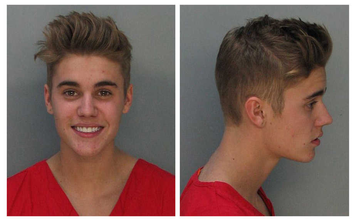 En 2014, el cantante Justin Bieber fue detenido por estar