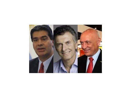 Jorge Capitanich, Mauricio Macri y Antonio Bonfatti