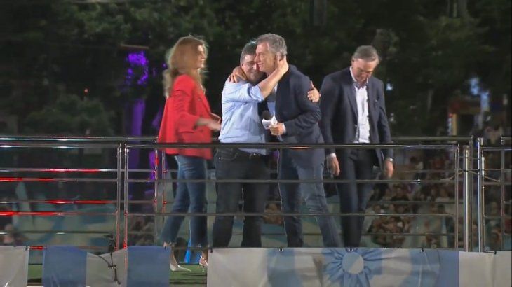 Juliana Awada, Mario negri, mauricio Macri y Miguel Ángel Pichetto.&nbsp;