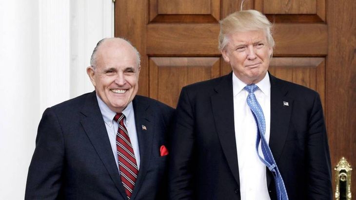 Rudolph Giuliani y Donald Trump en la Casa Blanca.