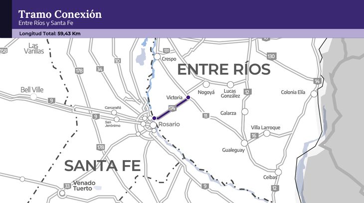 Así es el Tramo Conexión de la Red Federal de Concesiones. Así es el Tramo Conexión de la Red Federal de Concesiones.